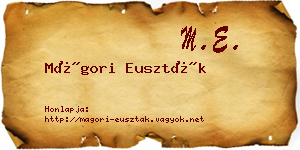 Mágori Euszták névjegykártya